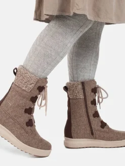 Pomar Nilkkurit|pitopohjakengät Reki 102 Sand Felt / Bark Waxy / Wool