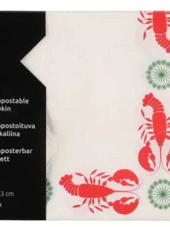 Kertakäyttö|Rapu lautasliina 33 cm kompostoituva 20 kpl