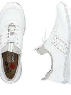 Rieker Kävelykengät|kävelykengät L3259-80 80 Weiss / Rose / Silver /Perlcloud