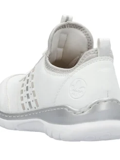 Rieker Kävelykengät|kävelykengät L3259-80 80 Weiss / Rose / Silver /Perlcloud