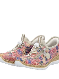 Rieker Kävelykengät|kävelykengät N42V3-90 90 Rosa-Jungle / Ginger