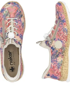 Rieker Kävelykengät|kävelykengät N42V3-90 90 Rosa-Jungle / Ginger