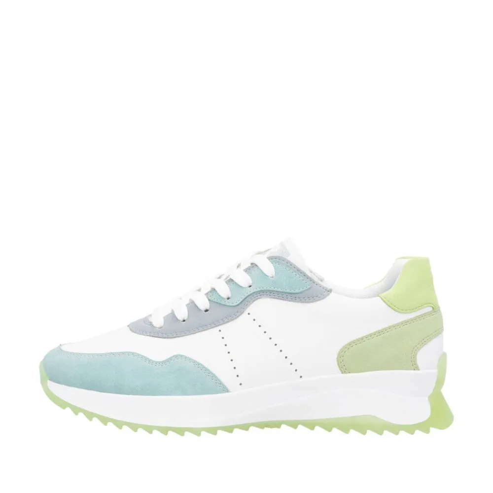 Rieker R-Evolution Tennarit Ja Sneakerit|sneakerit W1308-81 Lagune 81 Lagune/Weiss/bleu/lightmint/limette