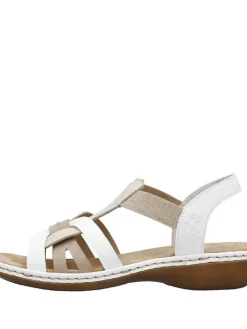Rieker Sandaalit|sandaalit 65918-81 81 Pebble /Altrosa / Weiss