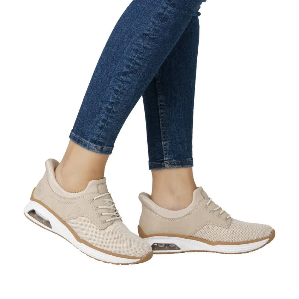 Rieker Tennarit Ja Sneakerit|sneakerit M5665-60 Vanilla-Metallic Perle Perlcreme 60 Vanilla-metallic/perle/perlcreme