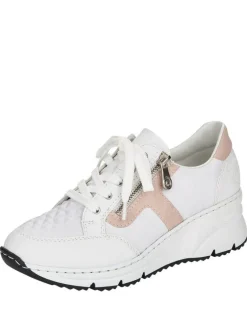 Rieker Tennarit Ja Sneakerit|sneakerit N6303-80 80 Weiss/Hartweiss/Rose