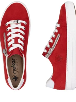 Rieker Tennarit Ja Sneakerit|Kävelykengät|tennarit L59L1-33 Scarlet Weiss Flamme 33 Scarlet/weiss/flamme