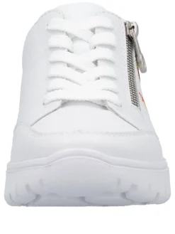 Rieker Tennarit Ja Sneakerit|Kävelykengät|tennarit N1313-80 Weiss Silber 80 Weiss/silber/weiss