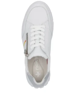 Rieker Tennarit Ja Sneakerit|Kävelykengät|tennarit N1313-80 Weiss Silber 80 Weiss/silber/weiss