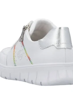Rieker Tennarit Ja Sneakerit|Kävelykengät|tennarit N1313-80 Weiss Silber 80 Weiss/silber/weiss