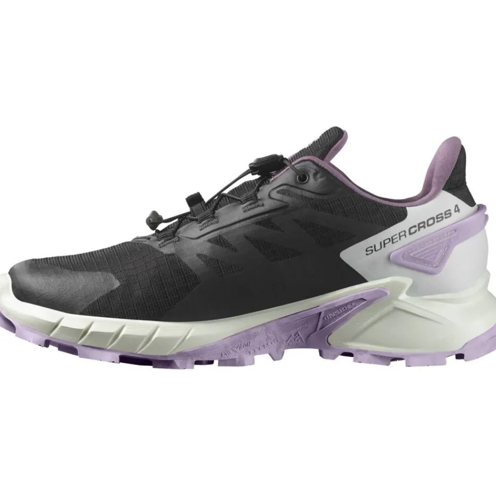 Salomon Juoksu- Ja Treenikengät|juoksukengät Supercross 4 GTX W Black/Vanilla Ice/Orchid Petal