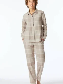 Schiesser Yö- Ja Oloasut|flanellipyjama 181991 409 Beige