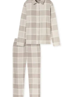 Schiesser Yö- Ja Oloasut|flanellipyjama 181991 409 Beige