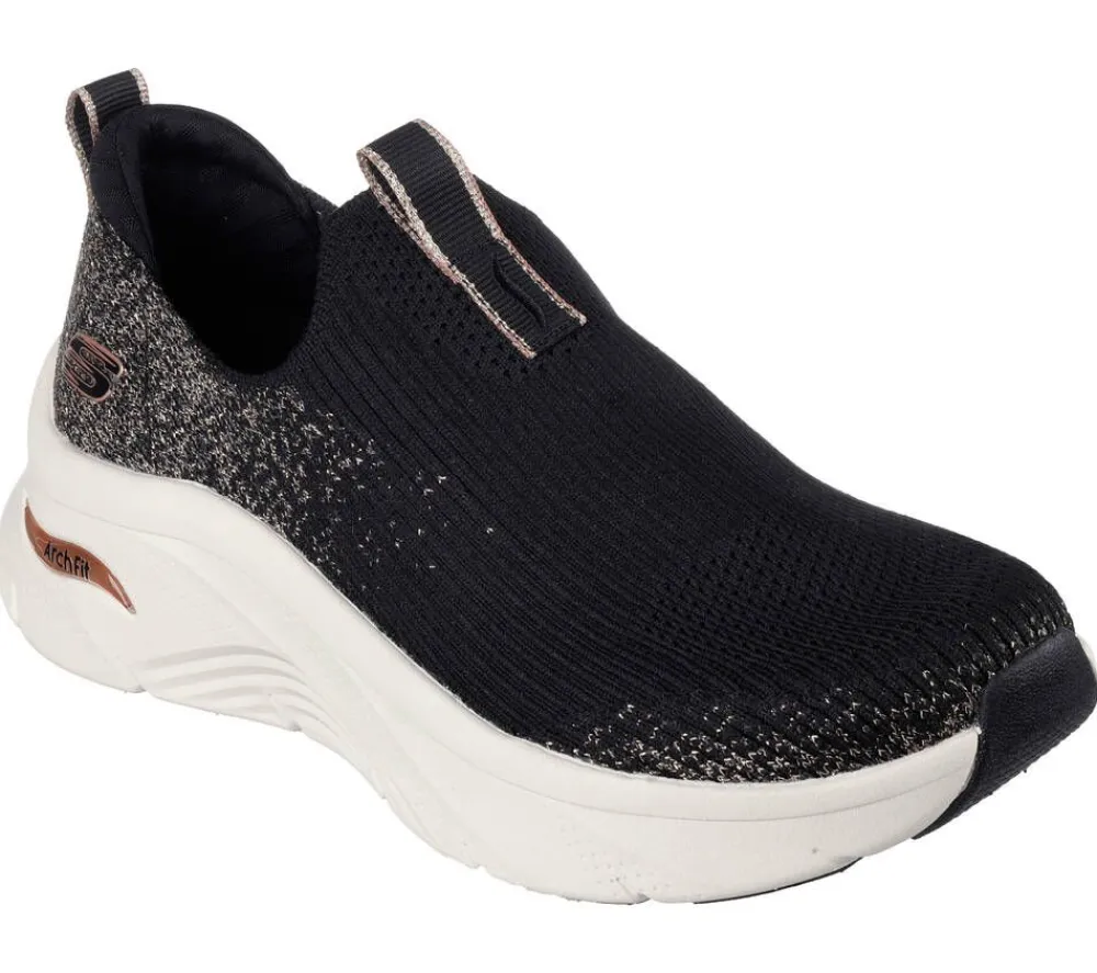 Skechers Tennarit Ja Sneakerit|sneakerit Womens Arch Fit D'Lux BKRG BKRG Black Rosegold