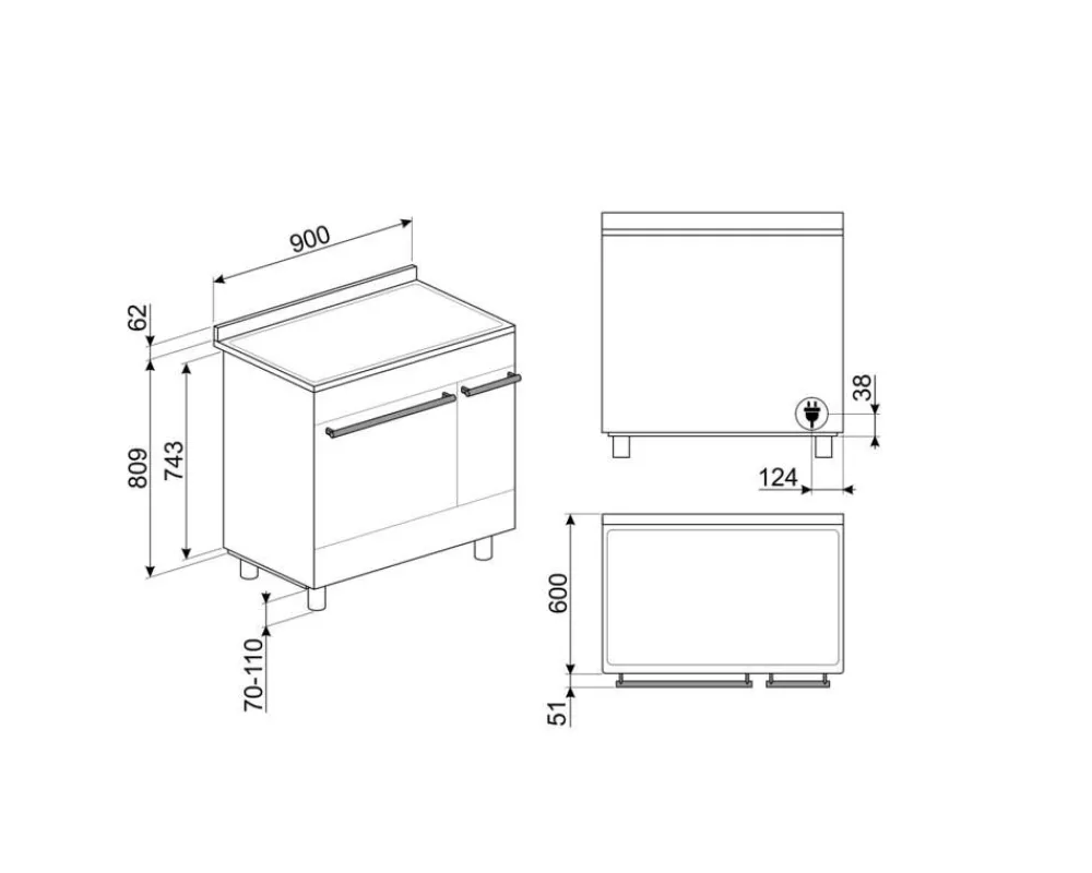 Smeg Uunit Ja Liedet|Classic liesi 90 cm rst C92IPX9