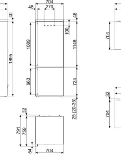 Smeg Jääkaapit Ja Pakastimet|Coloniale jääkaappipakastin 70 cm FA8005RPO5 antrasiitti oik