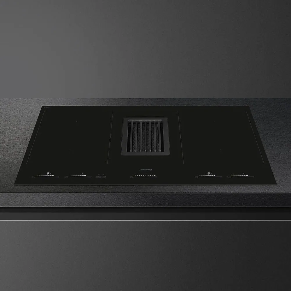induktiotaso/liesituuletin HOBD682D1 80 cm musta>Smeg New
