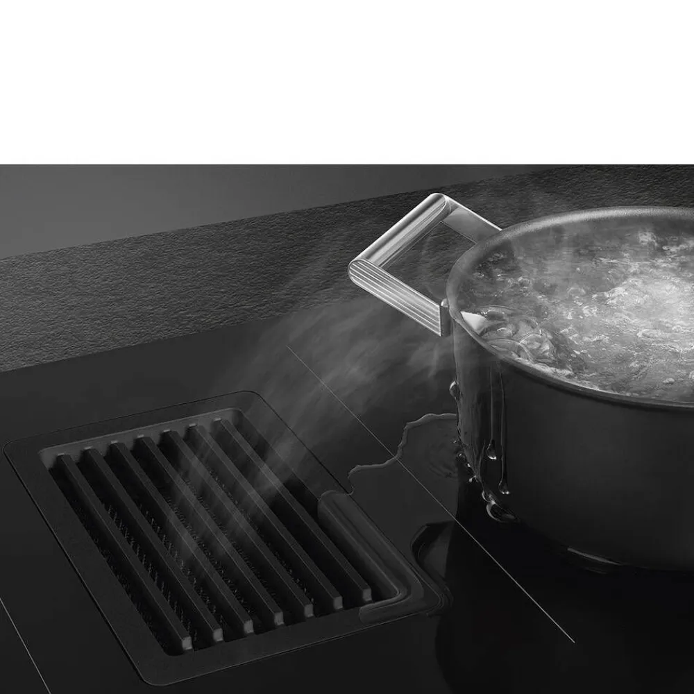 induktiotaso/liesituuletin HOBD682D1 80 cm musta>Smeg New