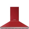 Smeg Liesituulettimet|liesituuletin Portofino 120 cm punainen