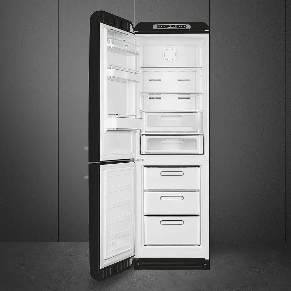 Smeg Jääkaapit Ja Pakastimet|retrojääkaappi FAB32LBL5 musta, vasen