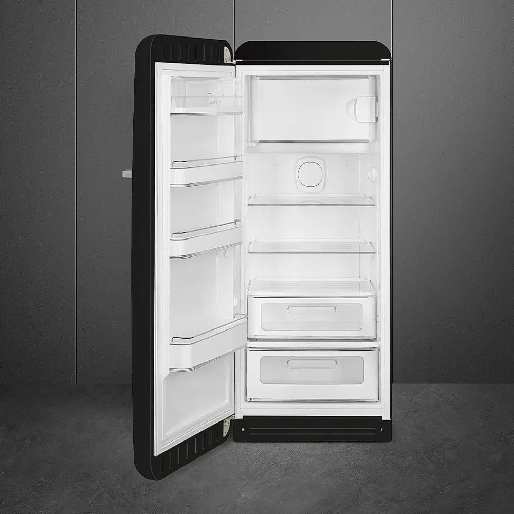 Smeg Jääkaapit Ja Pakastimet|retrojääkaappi FAB28LBL5 153 cm, musta, vasen