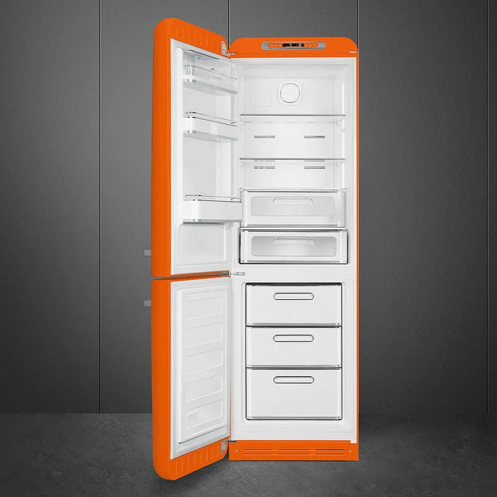 Smeg Jääkaapit Ja Pakastimet|retrojääkaappi FAB32LOR5 oranssi, vasen