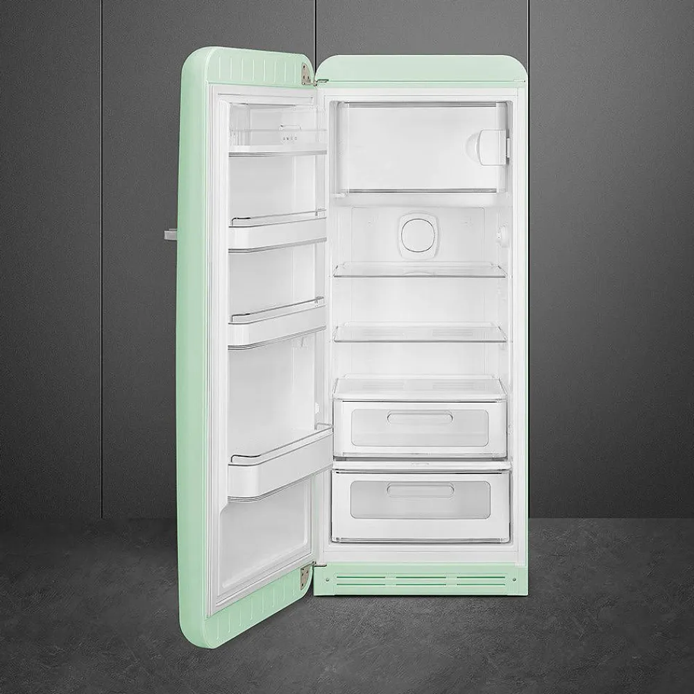 Smeg Jääkaapit Ja Pakastimet|retrojääkaappi FAB28LPG5 153 cm, pastellinvihreä, vasen