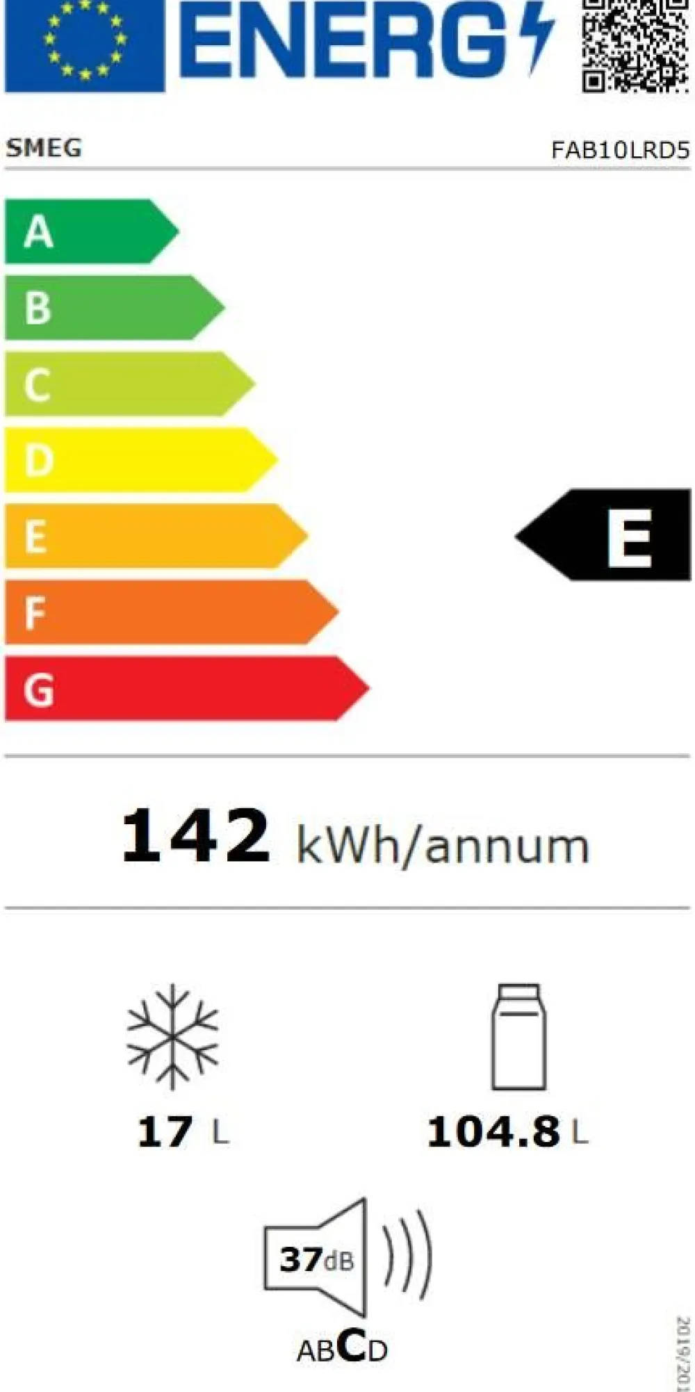 Smeg Jääkaapit Ja Pakastimet|retrojääkaappi FAB10LRD5, punainen, vasen