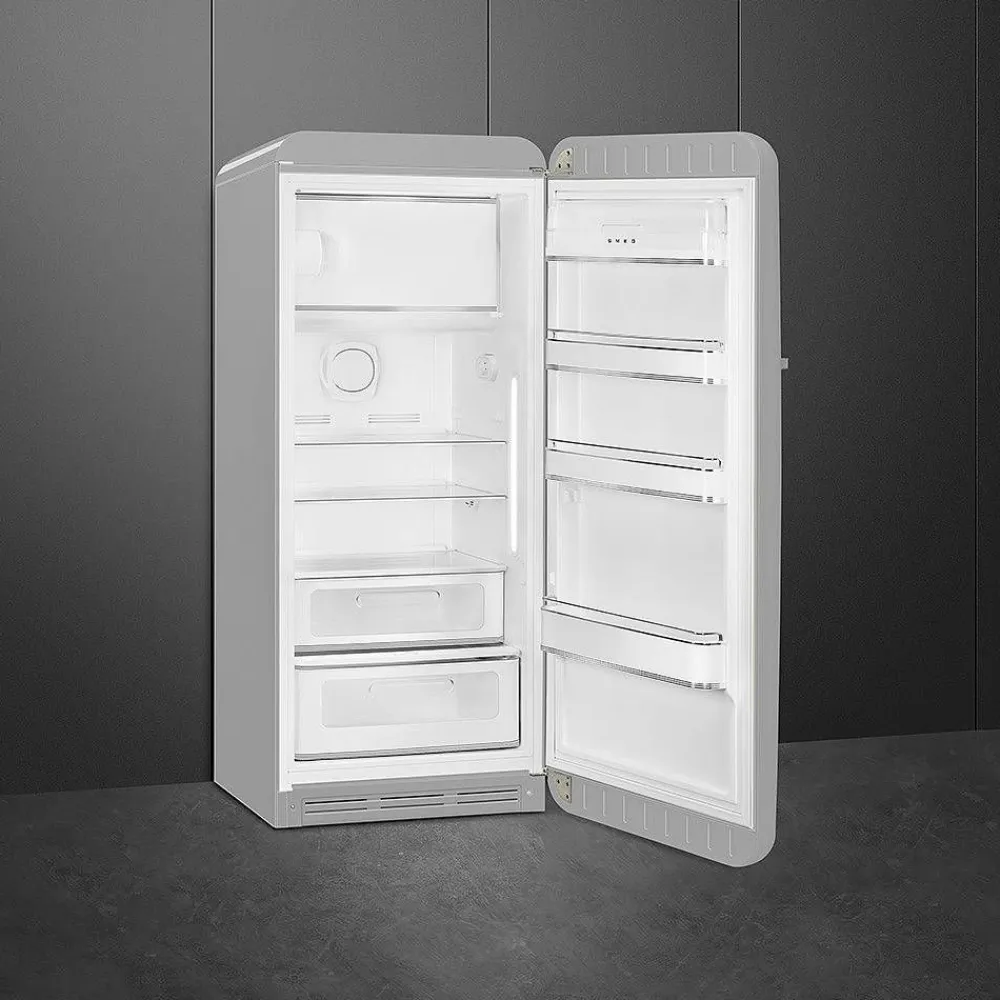 Smeg Jääkaapit Ja Pakastimet|retrojääkaappi FAB28RSV5 153 cm, hopea, oikea