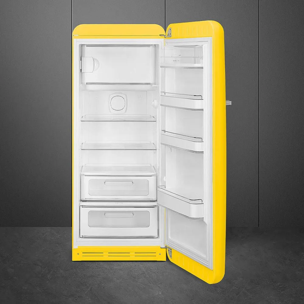 Smeg Jääkaapit Ja Pakastimet|retrojääkaappi FAB28RYW5 153 cm, kelt., oikea