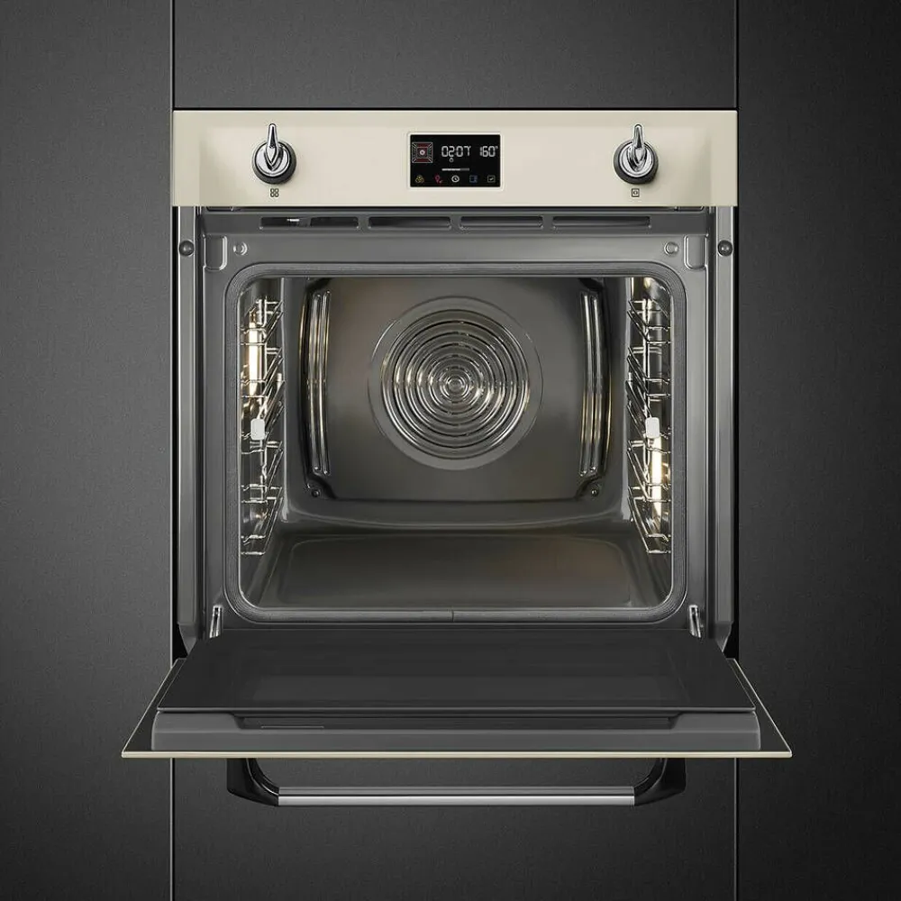 SOP6902S2PP 60cm yhdistelmähöyryuuni Viktoria, kerma>Smeg