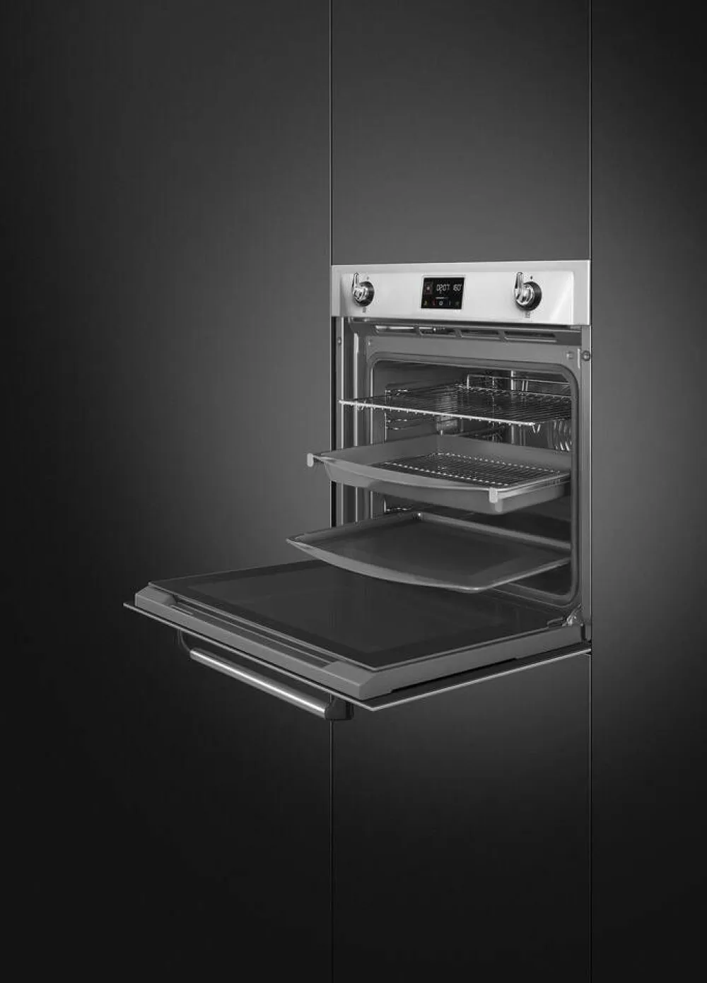 SOP6902S2PX 60cm yhdistelmähöyryuuni Viktoria, teräs>Smeg Online