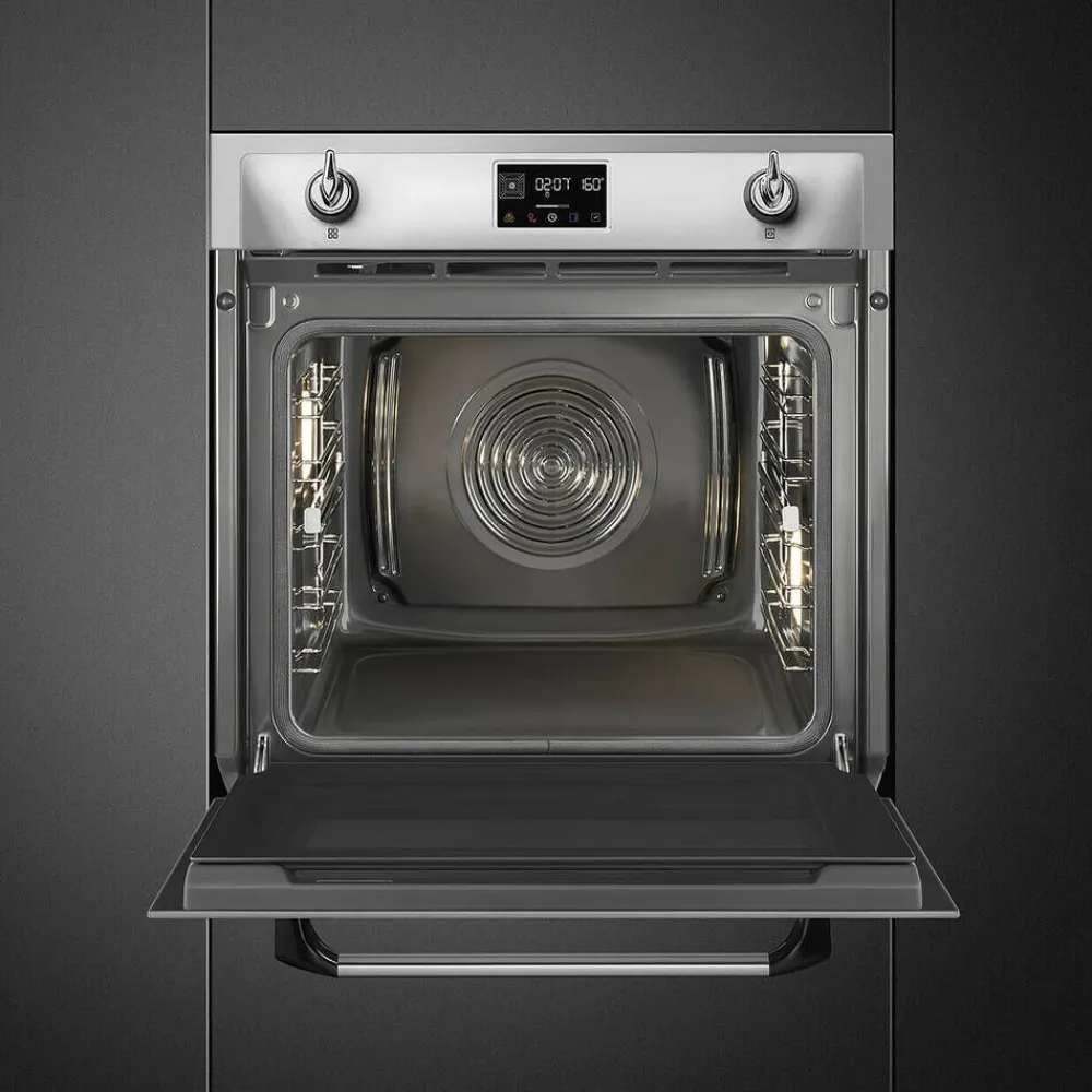 SOP6902S2PX 60cm yhdistelmähöyryuuni Viktoria, teräs>Smeg Online