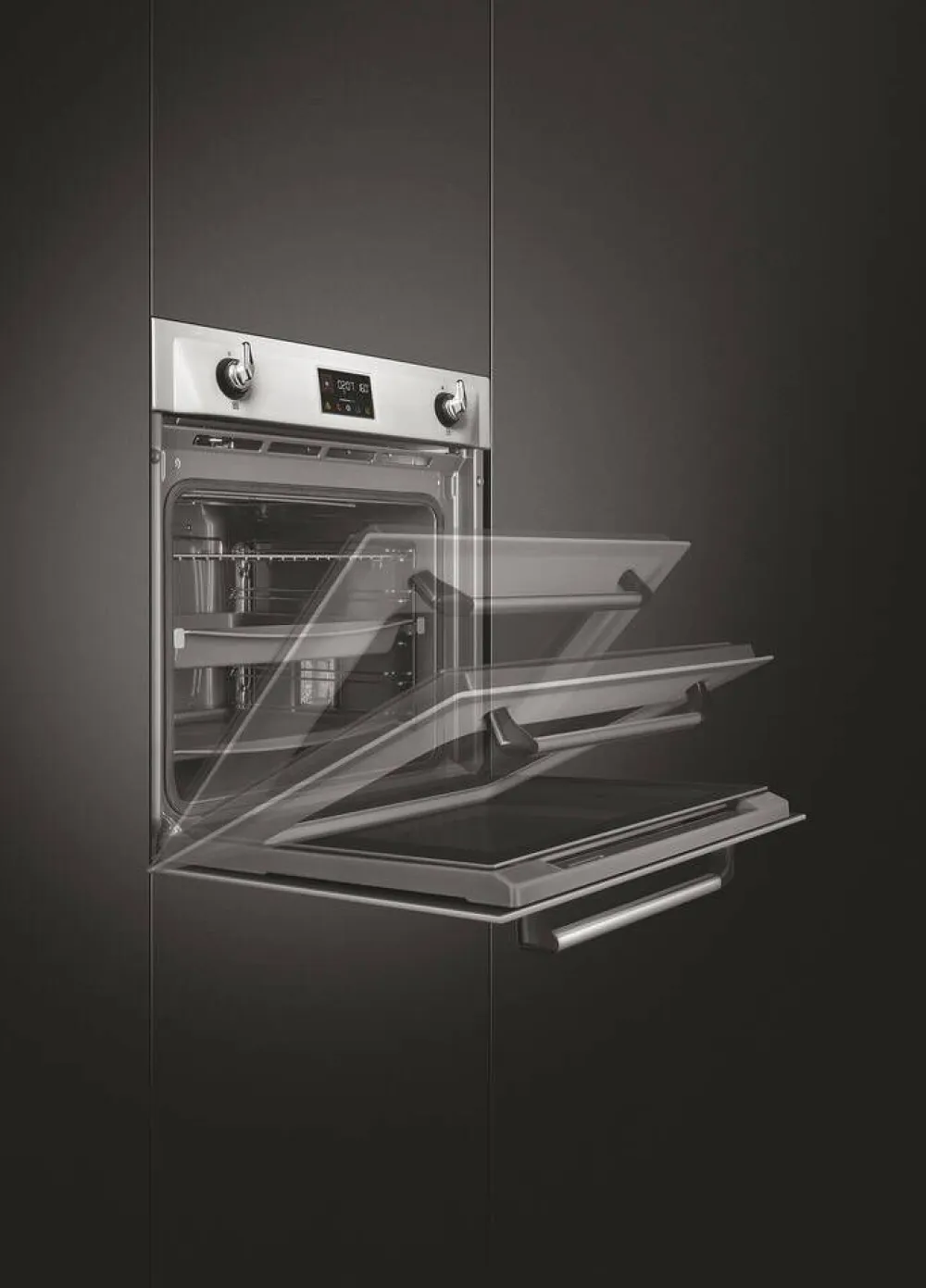 SOP6902S2PX 60cm yhdistelmähöyryuuni Viktoria, teräs>Smeg Online