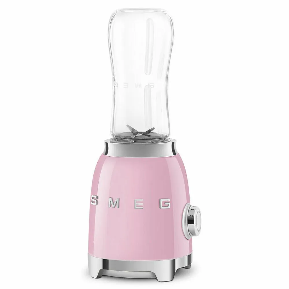 Smeg Tehosekoittimet Ja Vatkaimet|tehosekoitin kahdella 600 ml pullolla, PBF01PKEU pinkki