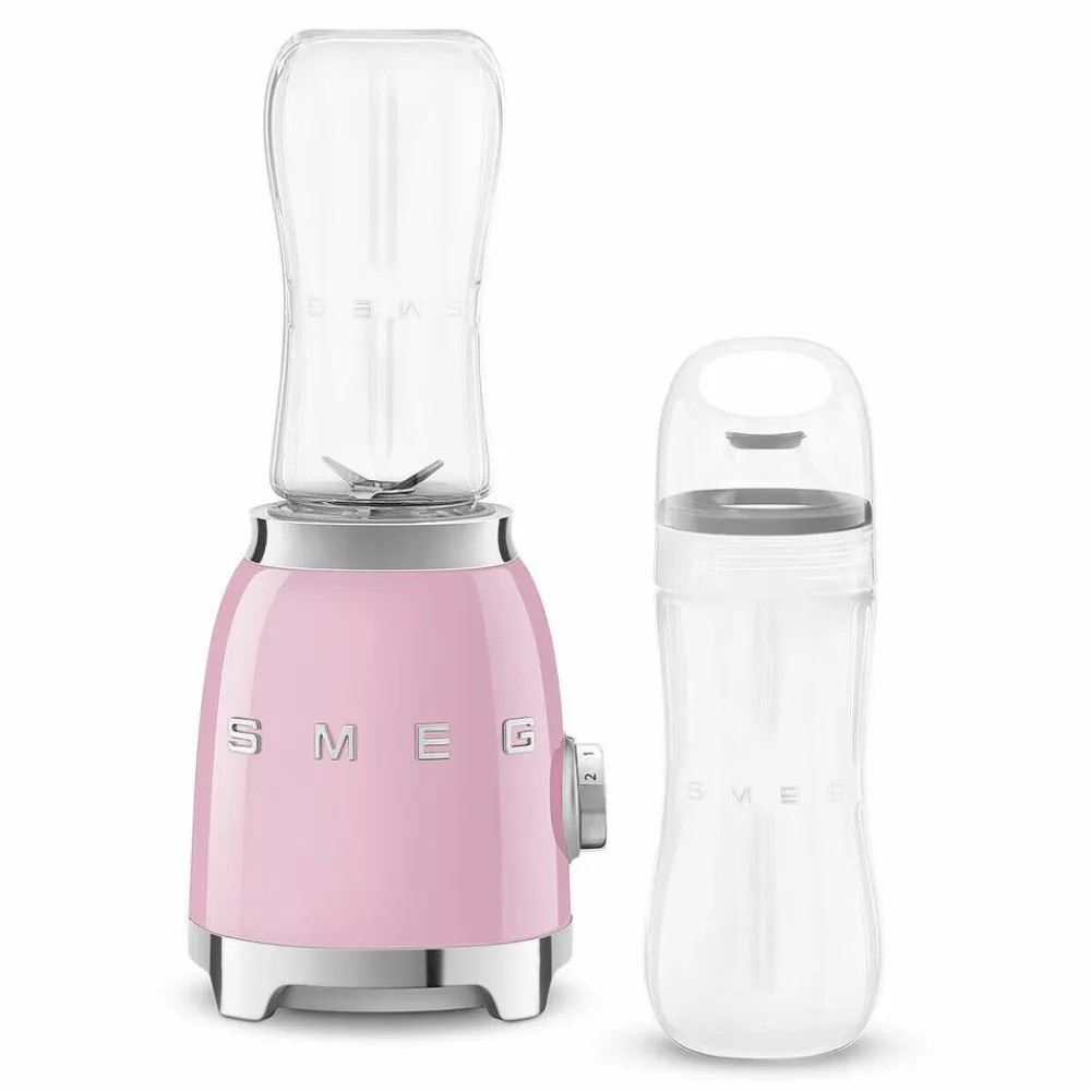 Smeg Tehosekoittimet Ja Vatkaimet|tehosekoitin kahdella 600 ml pullolla, PBF01PKEU pinkki