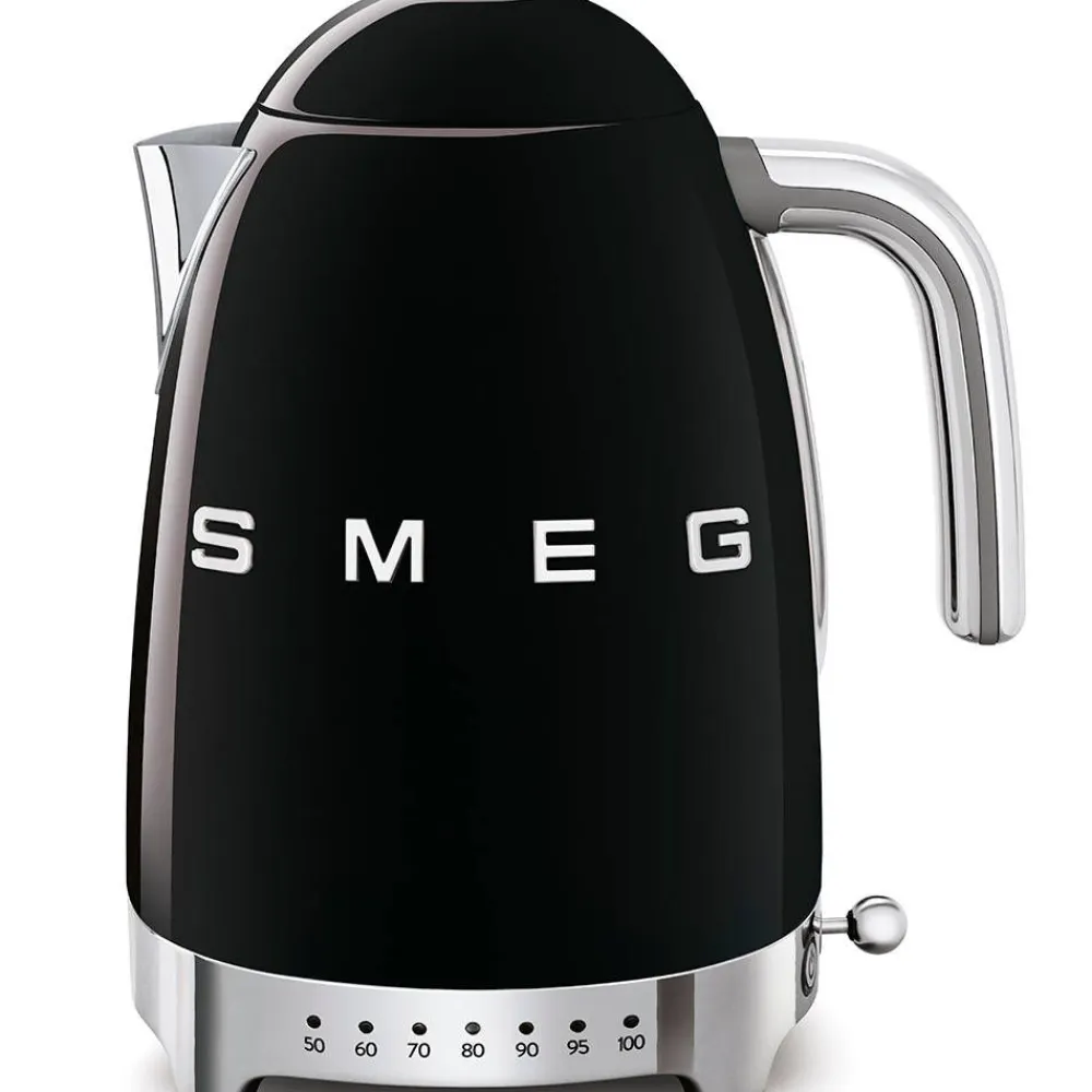 Smeg Kahvi Ja Kuumat Juomat|vedenkeitin KLF04BLEU lämpötilan säädöllä, musta