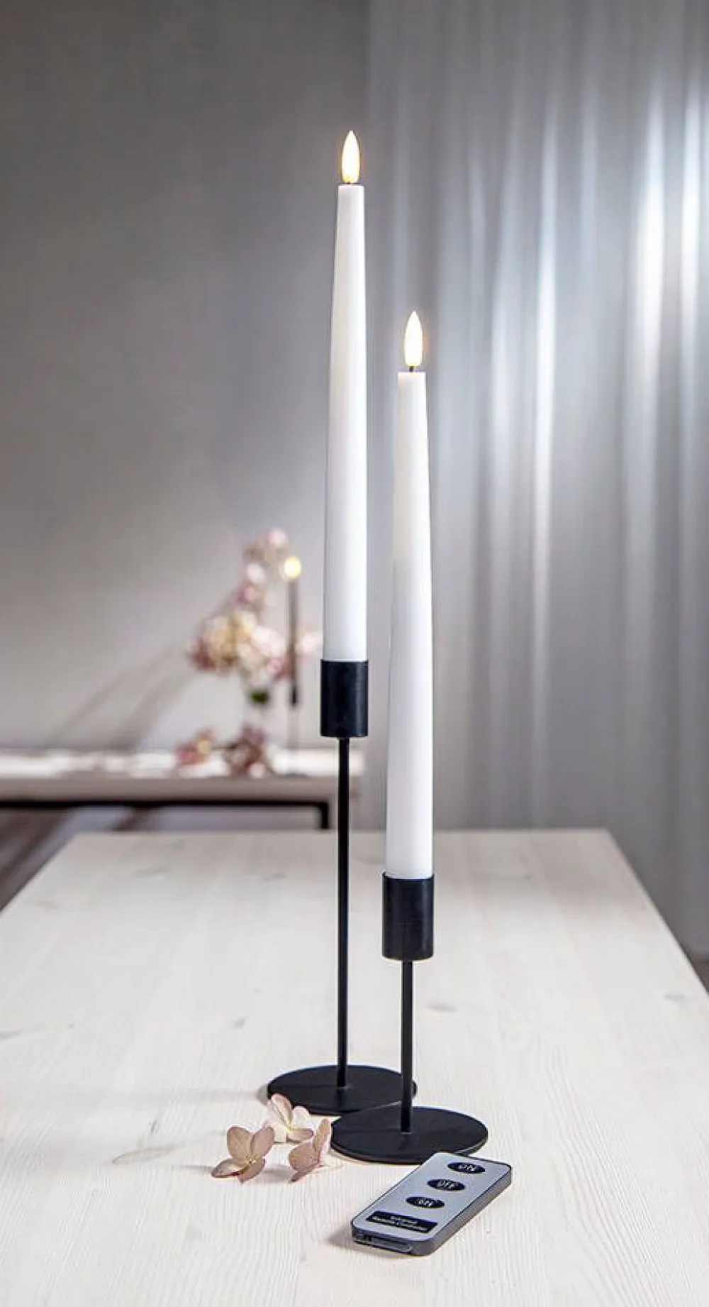 Star Trading Koriste- Ja Kausivalot|LED-antiikkikynttilä Flamme Slim 28 cm valkoine