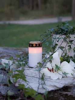 Star Trading Koriste- Ja Kausivalot|LED-hautakynttilä Serene 12 cm valkoinen