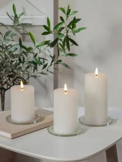 Star Trading Koriste- Ja Kausivalot|LED-kynttilä Flamme Flow 12,5 cm valkoinen