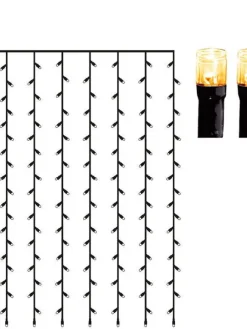 valoverho Golden Warm White 120 LED musta 1,3x2>Star Trading Hot