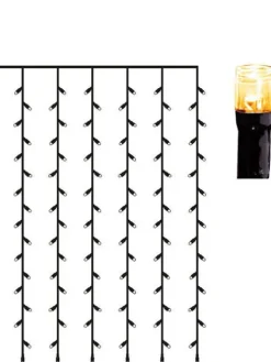 valoverho Golden Warm White 80 LED musta 1,3x1,><noscript><img width=