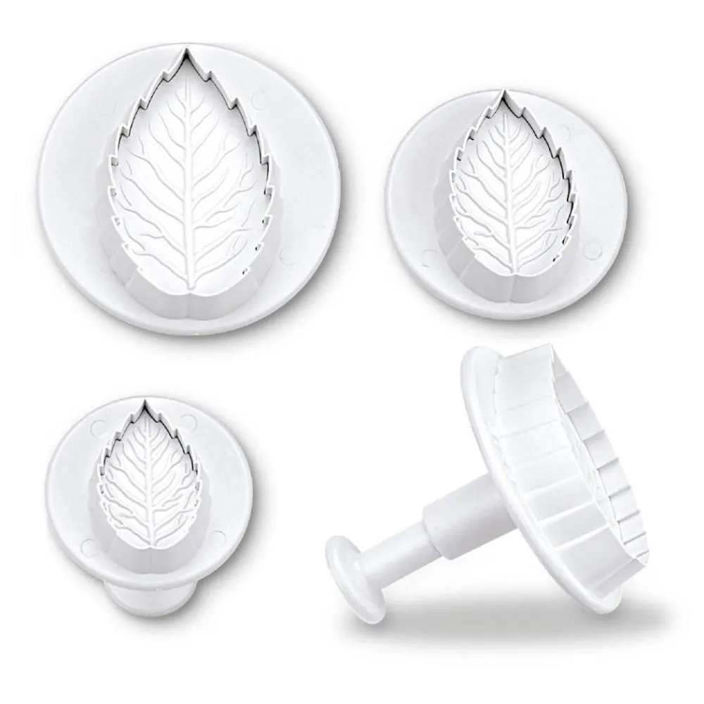 Leivonta|Städter Painomuotti ruusunlehti 3-osaa 2-4 cm