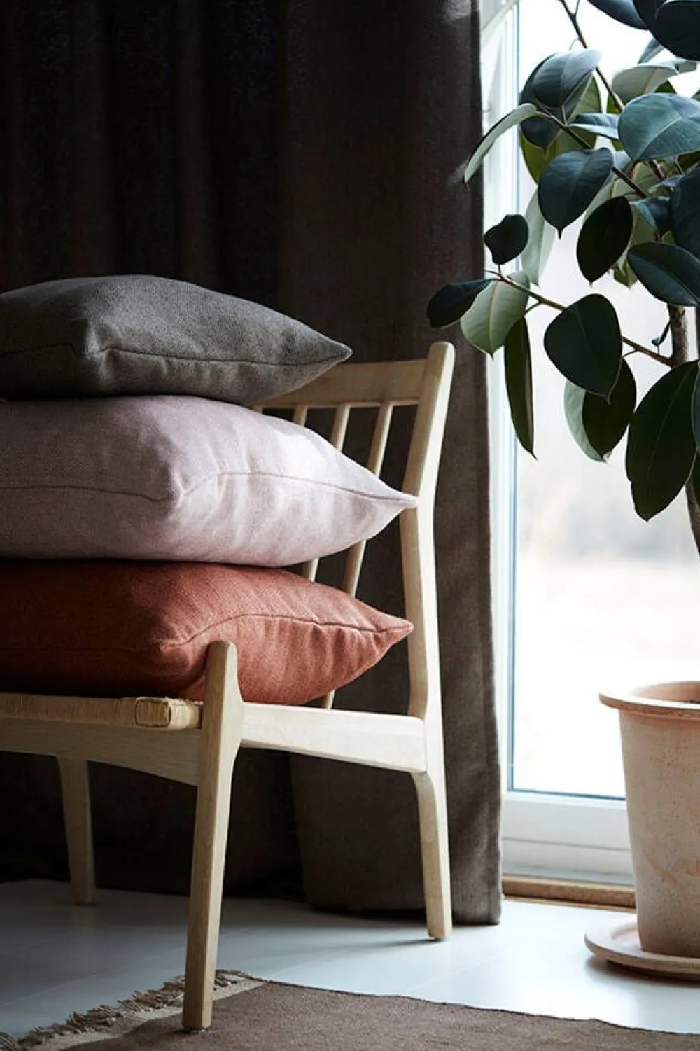 tyynynpäällinen Greenwich 60x60 cm vaalea roosa>Svanefors Sale