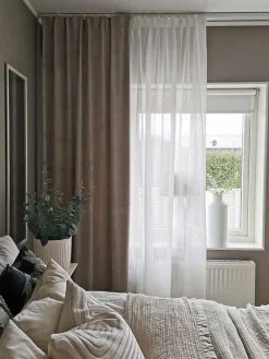 Svanefors Verhot Ja Verhotarvikkeet|verhot Elise 135x280 cm beige 2 kpl