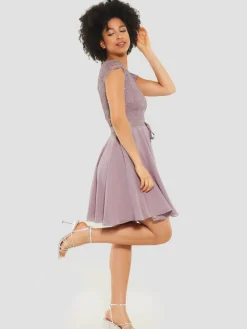Swing Lyhyet Juhlamekot|mekko 5AF02700 447 Haalea lila