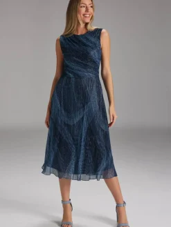 Swing Lyhyet Juhlamekot|mekko 5AG10300 midi 333 Tummansininen