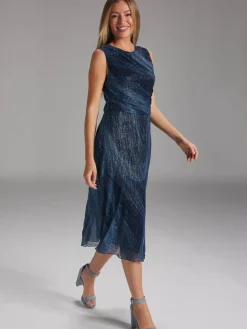 Swing Lyhyet Juhlamekot|mekko 5AG10300 midi 333 Tummansininen