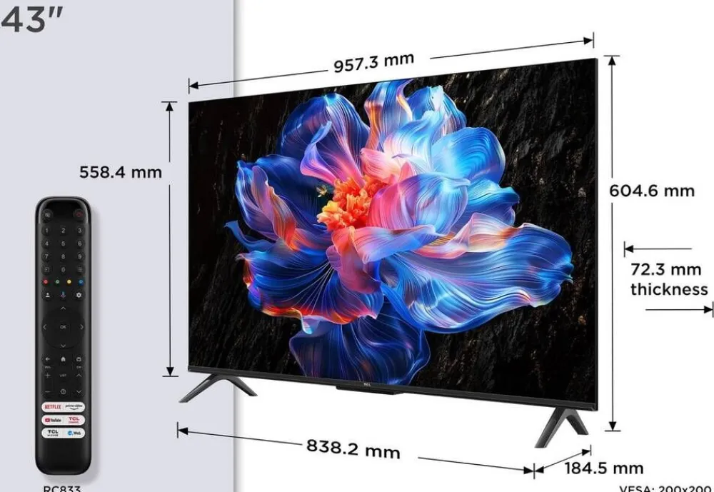 Tcl Televisiot|4K HDR 43P61K GOOGLE-TV
