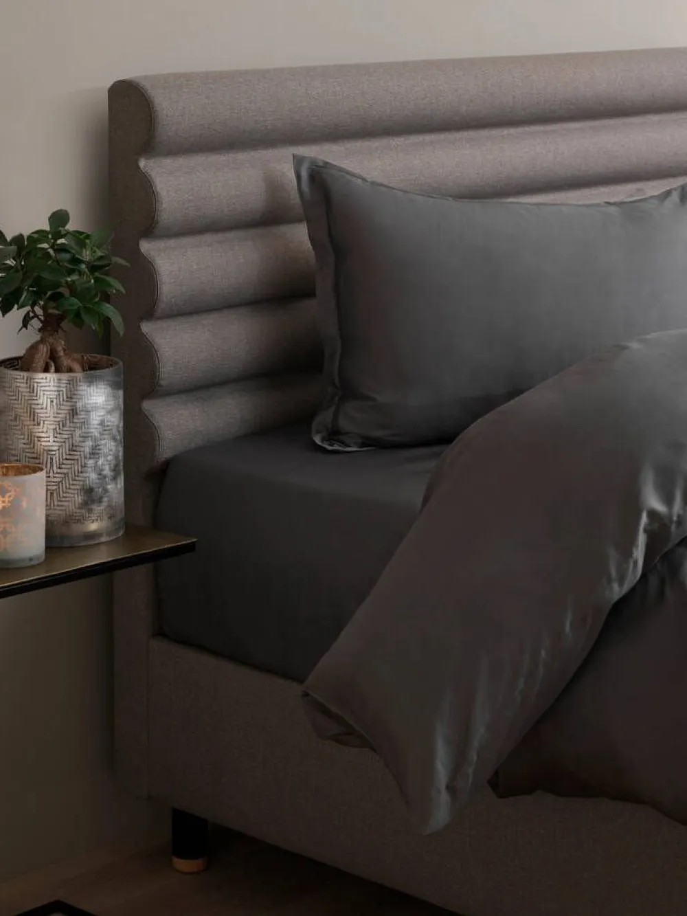 TEMPUR Vuodetekstiilit|tyynyliina Silky Bamboo 60x50 cm anthracite